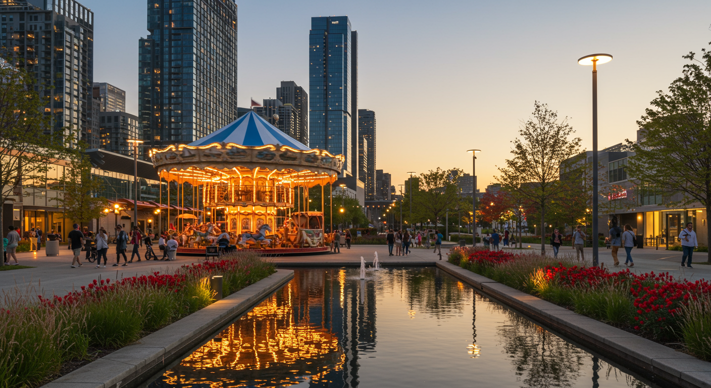 Detroit Riverfront and RiverWalk