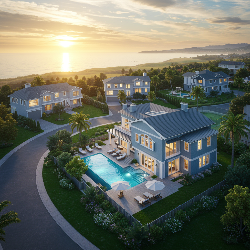 Artist rendition of Waterford Pointe neighborhood in Dana Point