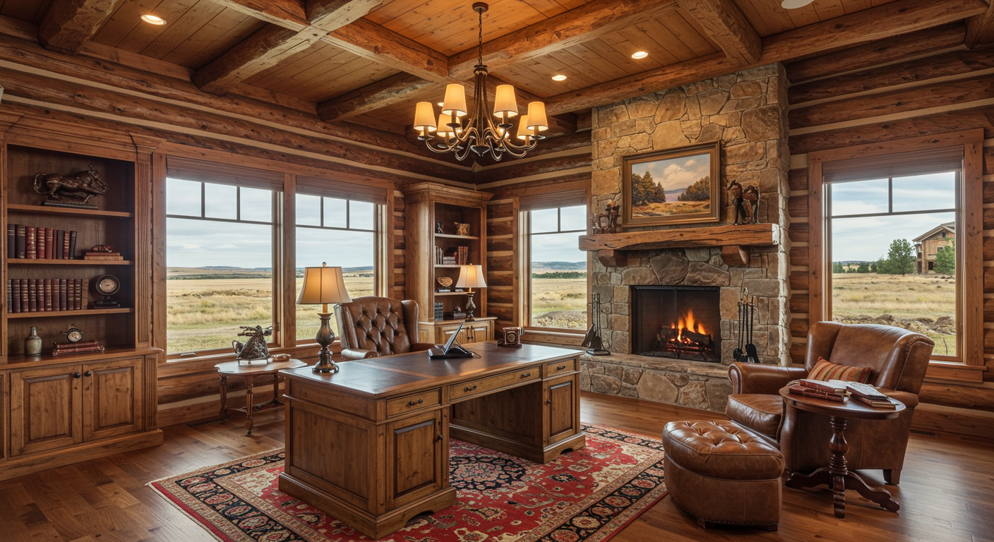 The Shaw Ranch - Interior Office - Cora, Wyoming