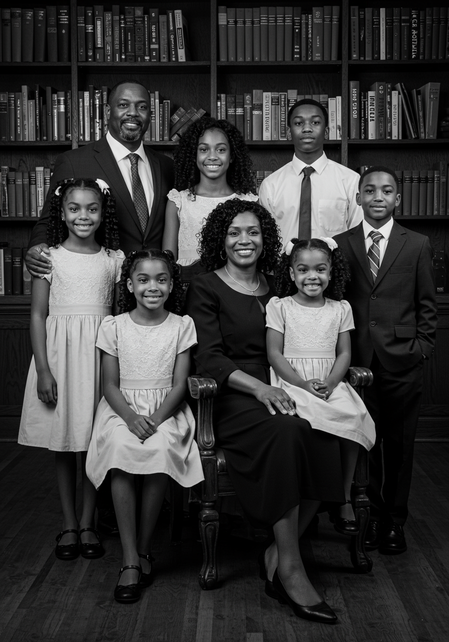 Courtesy of The Atlanta Journal-Constitution King family portrait: The last official portrait taken of the entire family. Photo was taken in the study of Ebenezer Baptist Church in 1966. From left are Dexter King, Yolanda King (standing next to MLK), Martin Luther King Jr., Bernice King (sitting on Coretta's lap), Coretta Scott King and Martin Luther King III.