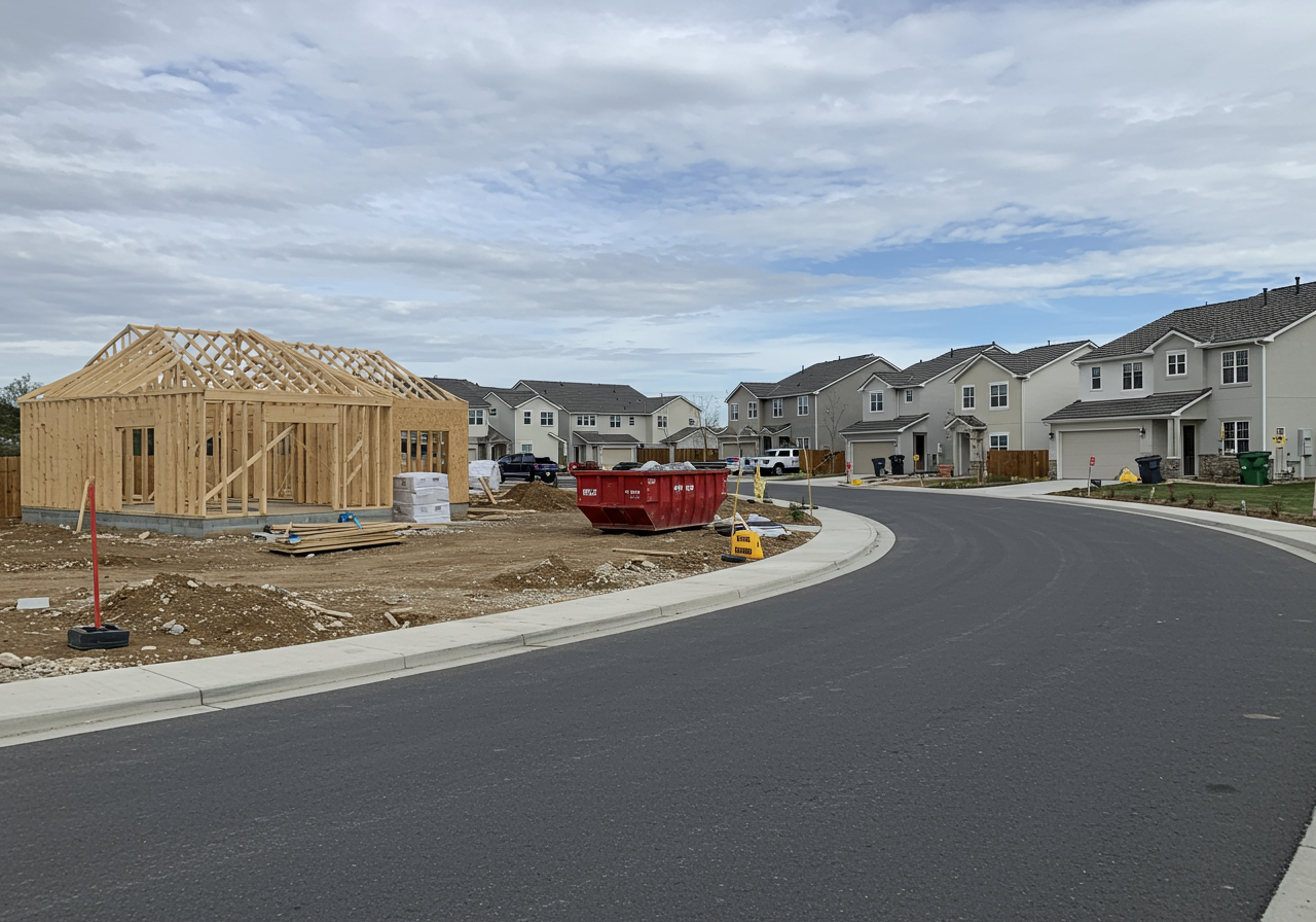 Construction Site of New Homes