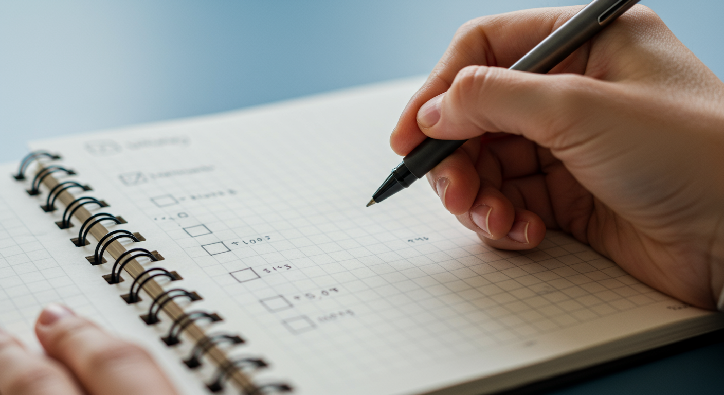 Making a list of ideal traits when picking a place to live.