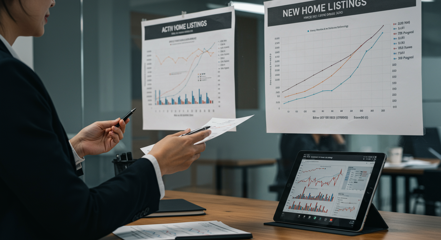 First one, active listings. Our new listings are greater than active listings. This does a great job. This graphic here shows active listings as compared to new listings going back to August of 2021. So let me break this down for you. The blue are active listings each month, and the green are new listings that are taken during the month. Well, you see, all through the fall and coming into the new year, active listings outpace the new listings until March, where new listings actually outpace the active listings. What does that do? That shows a great sort of picture of what&rsquo;s happening in real estate today. As soon as something comes on the market, it sells. It sells right away. And you can see that here in the March look at new listings outpacing the active listings in the market. https://www.realtor.com/research/data/