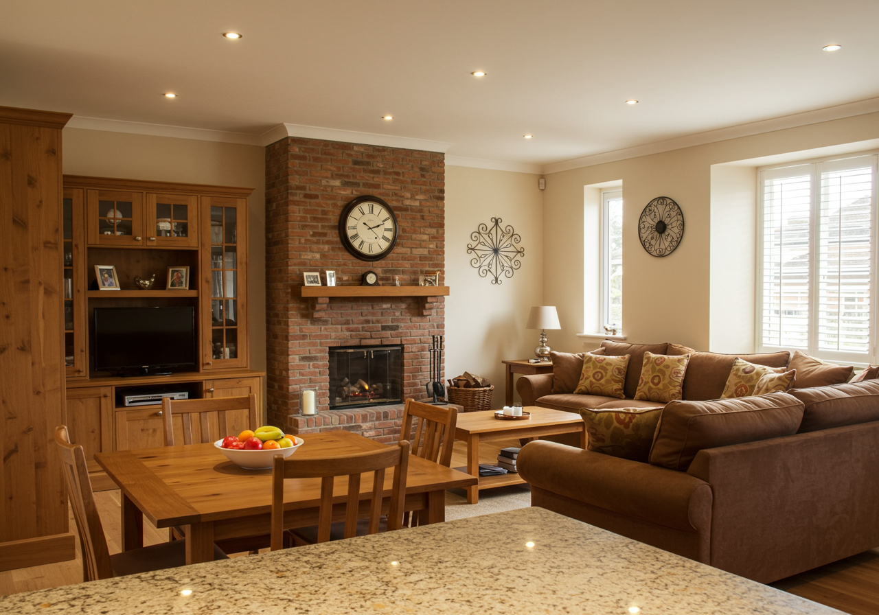 Living room before staging