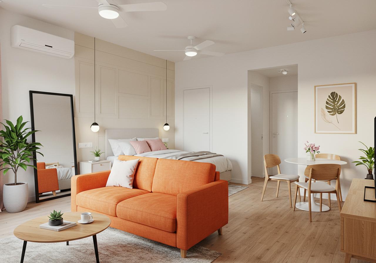 bedroom with separate entrance