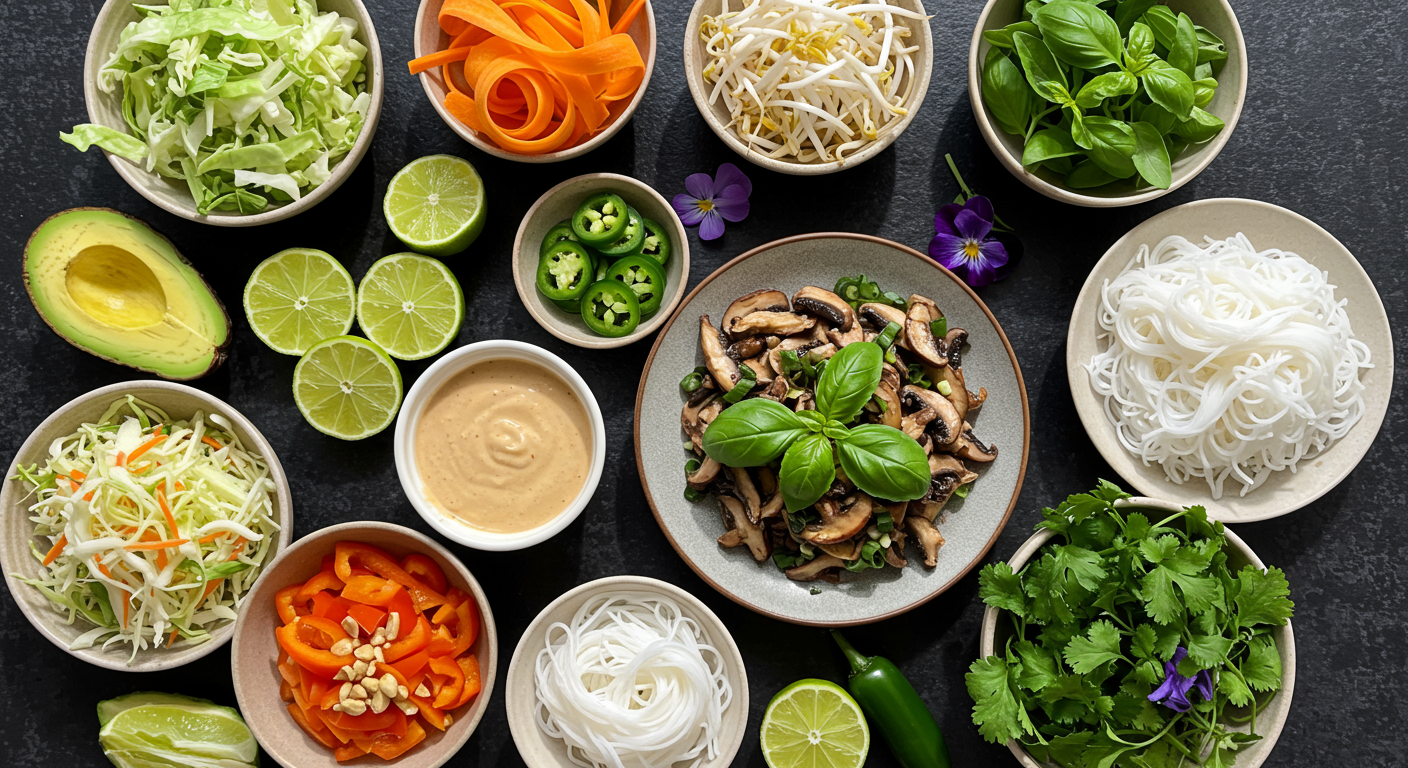 Peanut Chicken Spring Roll Bowls | halfbakedharvest.com