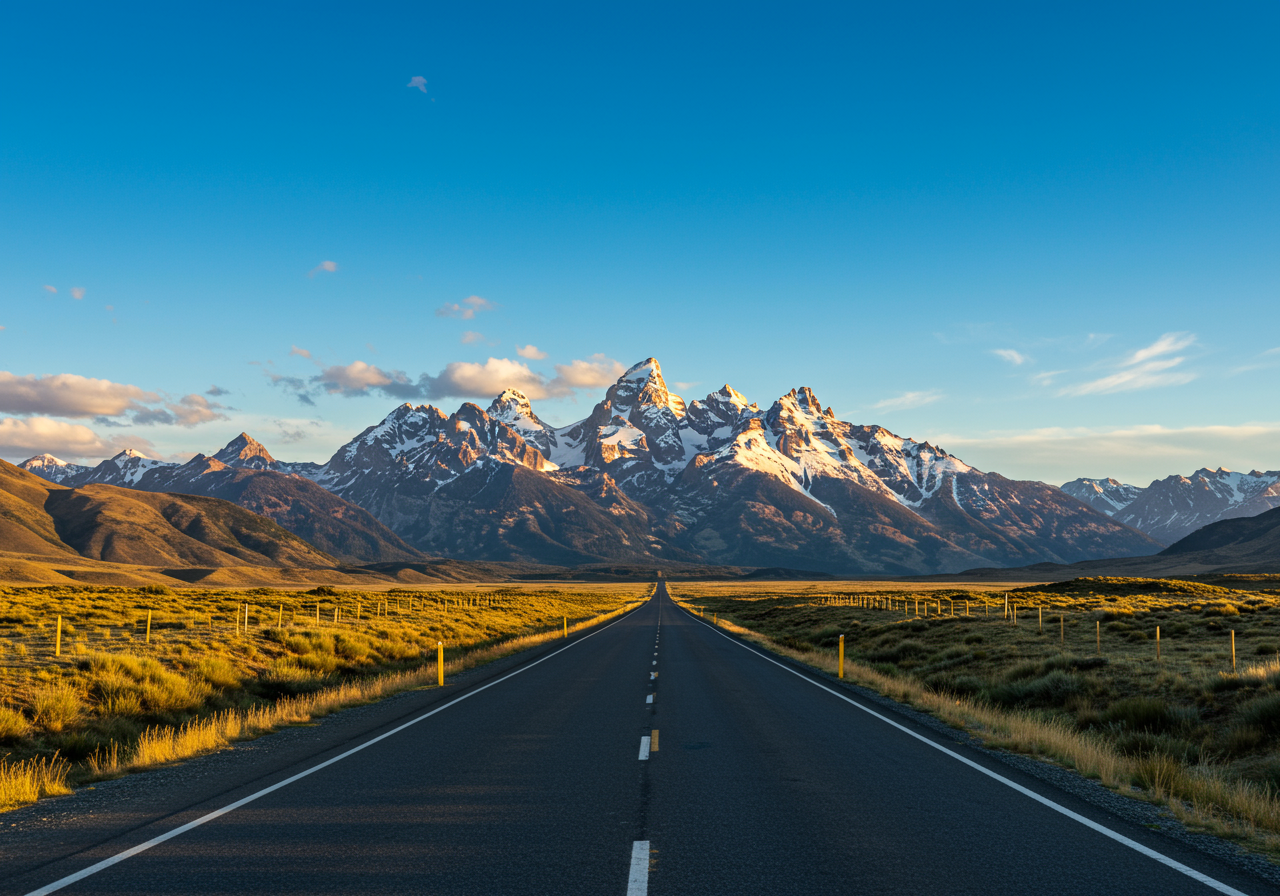 Road to El Chalten and Mt Fitz Roy, Patagonia, Argentina