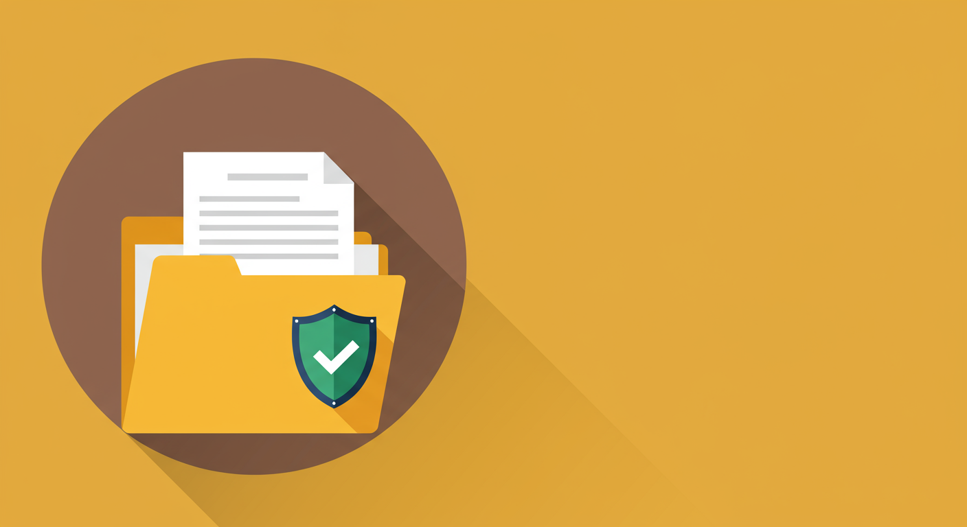 Secure document folder icon