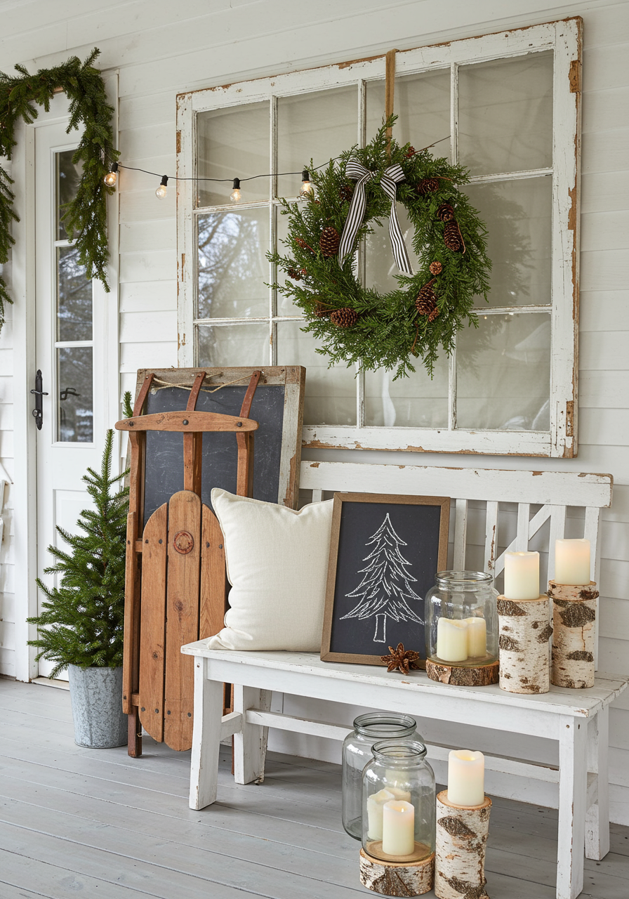 winter crafts wooden sled