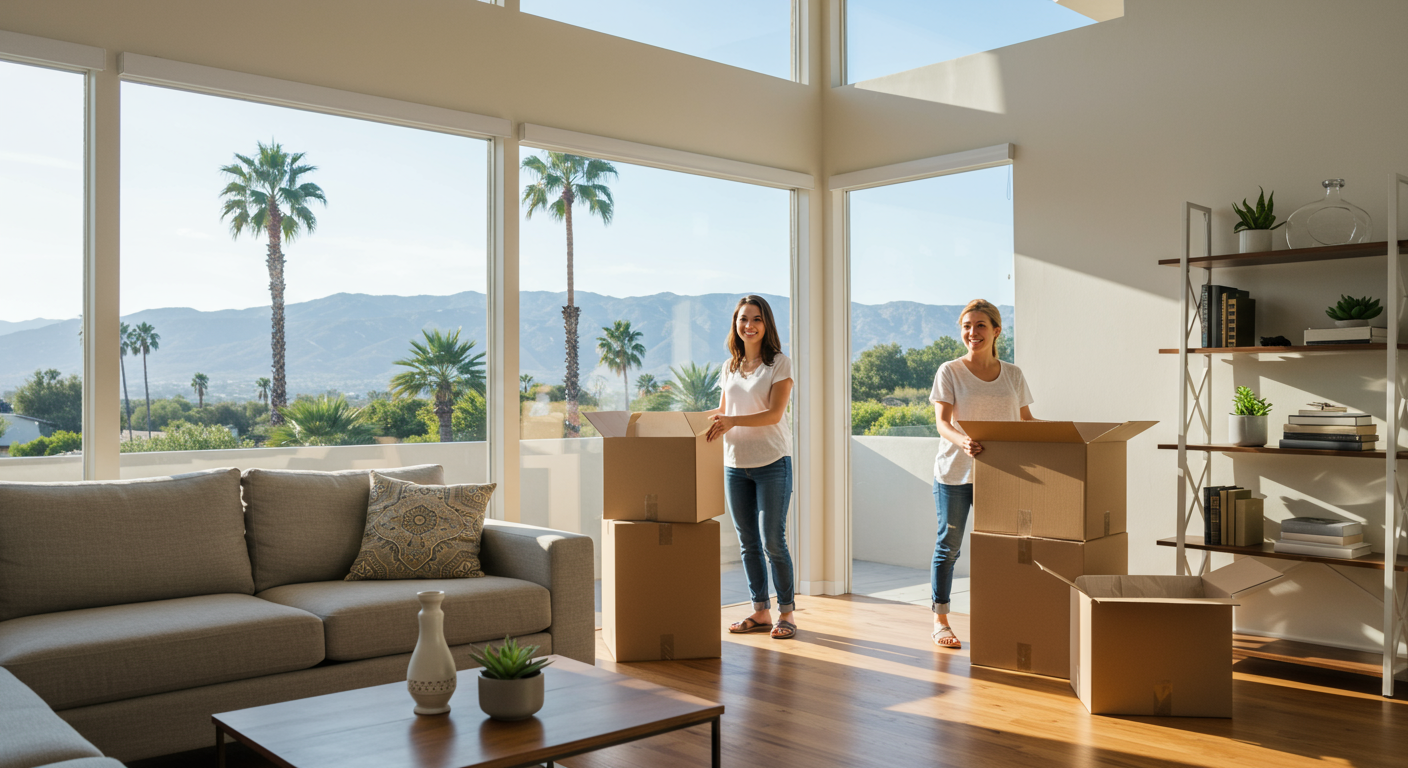 Most people pack and move some of their things after buying second homes in California.