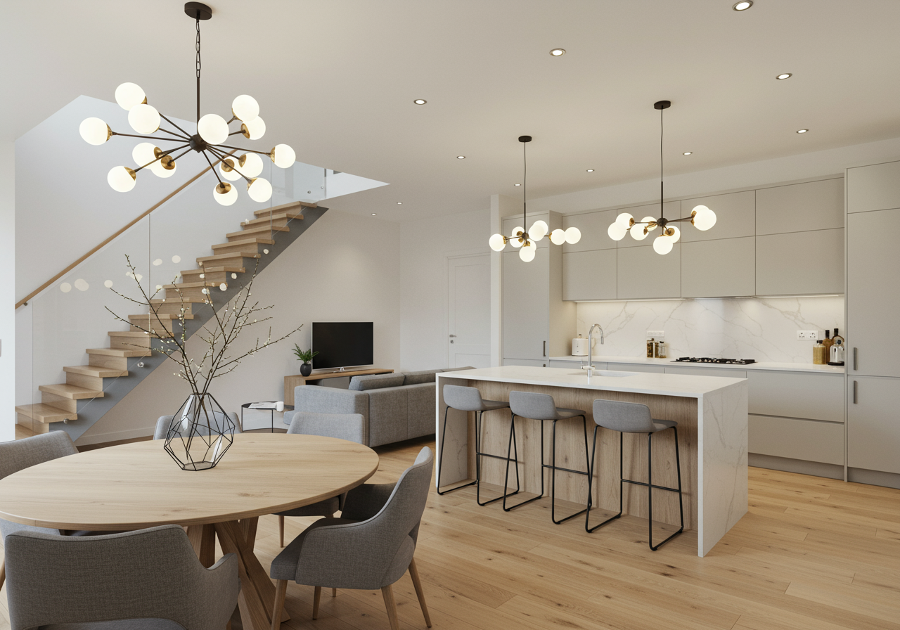 Lighting makes the room