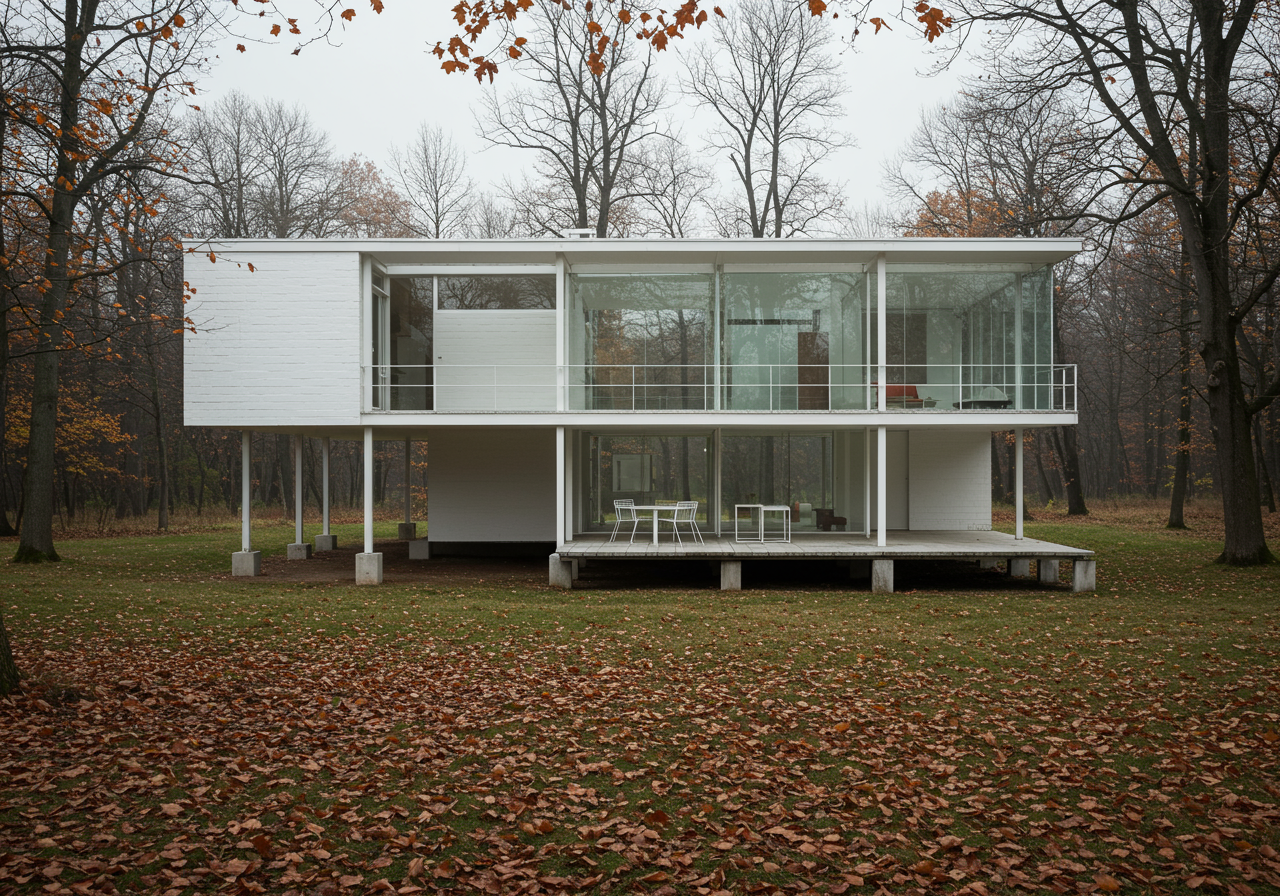 Hike around the iconic Farnsworth House