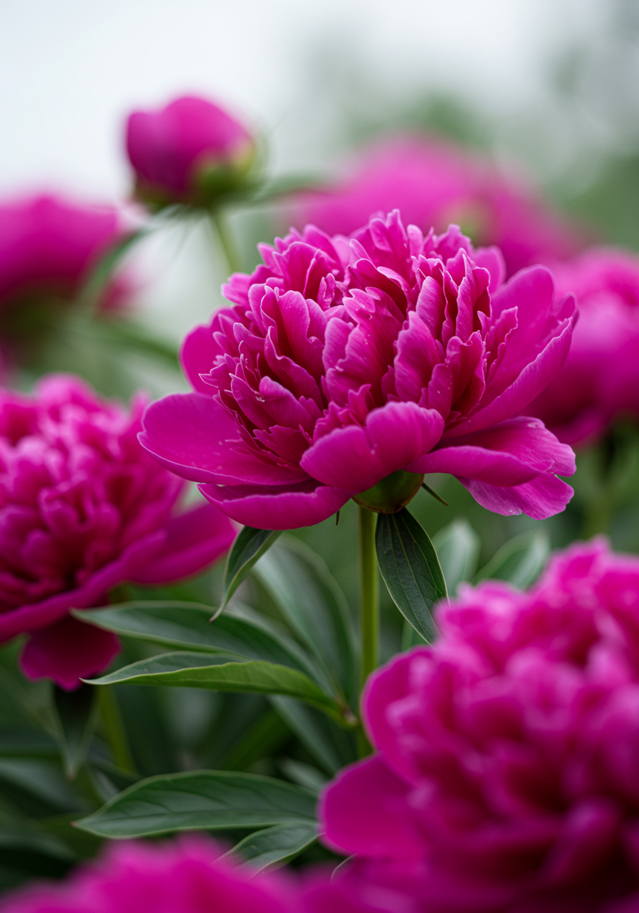 pink peony flowers