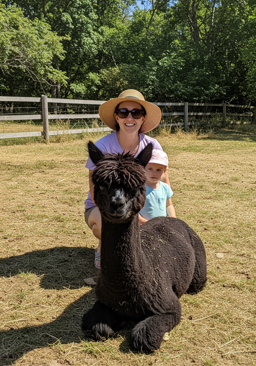 Danielle at the Maui Animal Farm