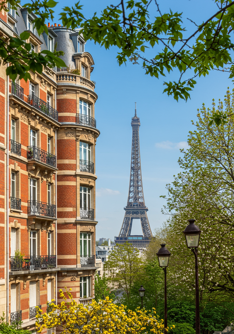 Tour Eiffel as seen from Montmartre Paris
