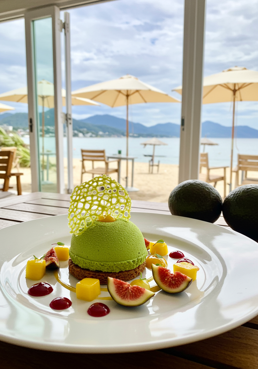 Avocado Cheesecake at Six Senses Con Dao.