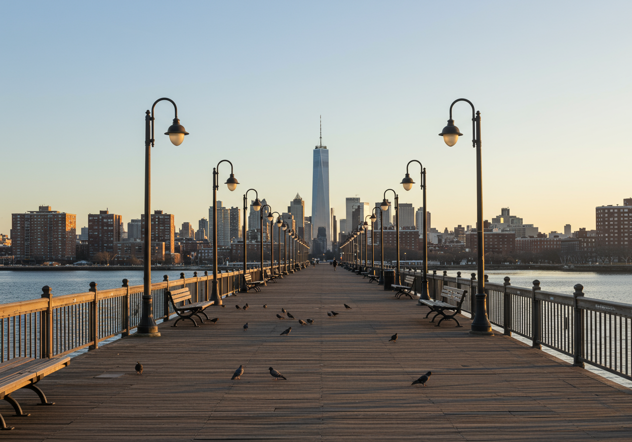 One of the flattest places in the city: the Embarcadero in San Francisco, Calif.