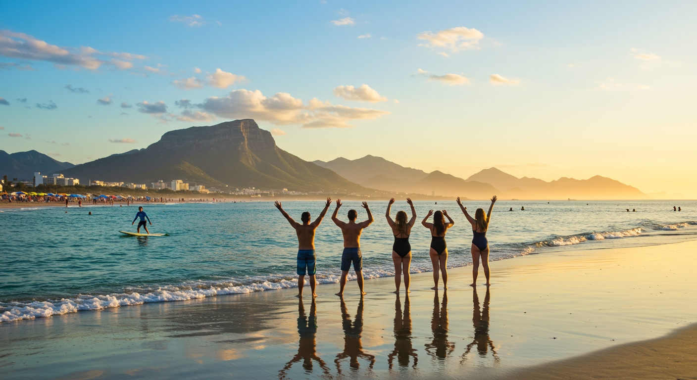 Adventure activities and outdoor fun in Cape Town's beaches.