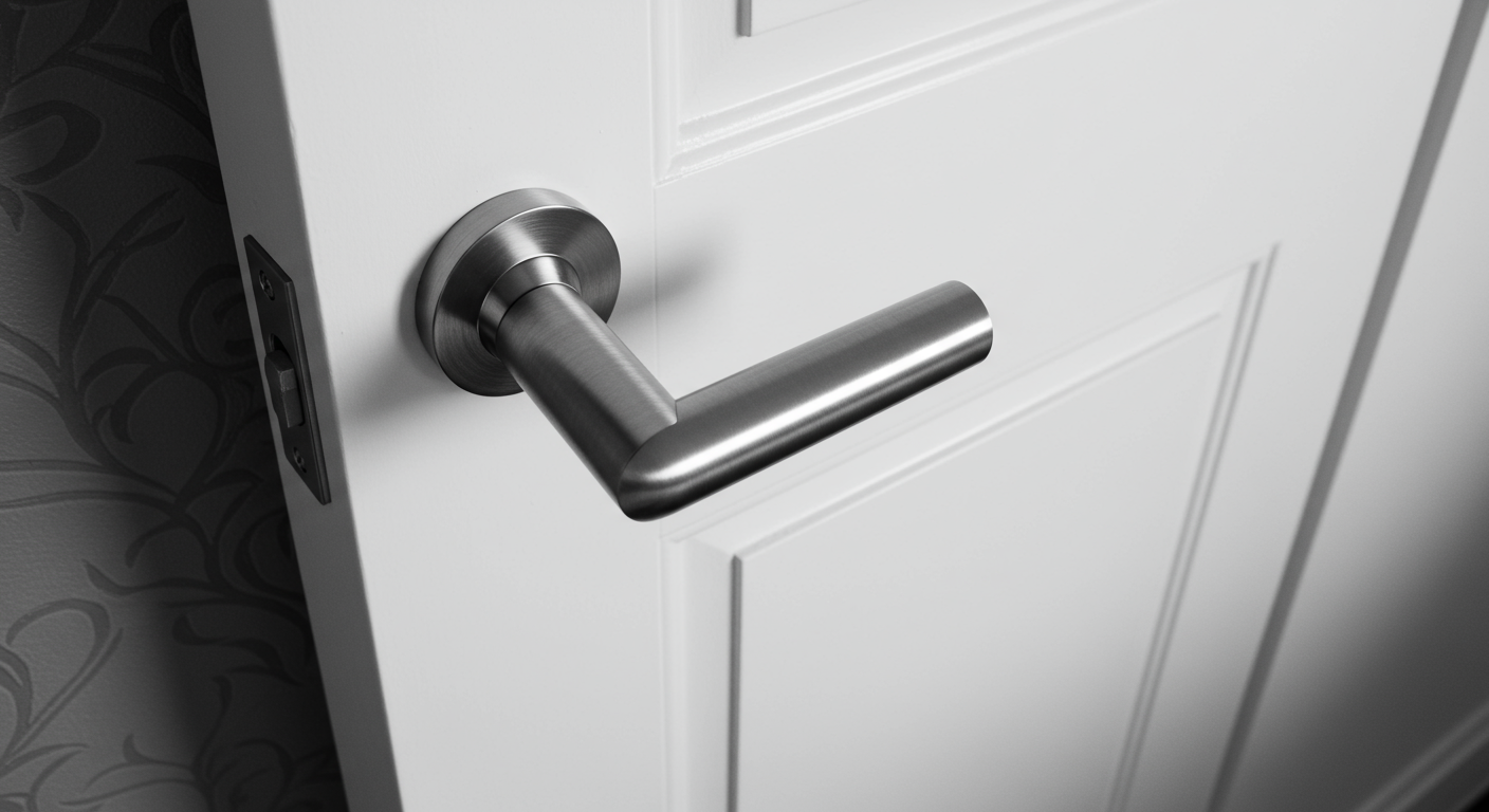 A white door and a door now represent home safety tips.