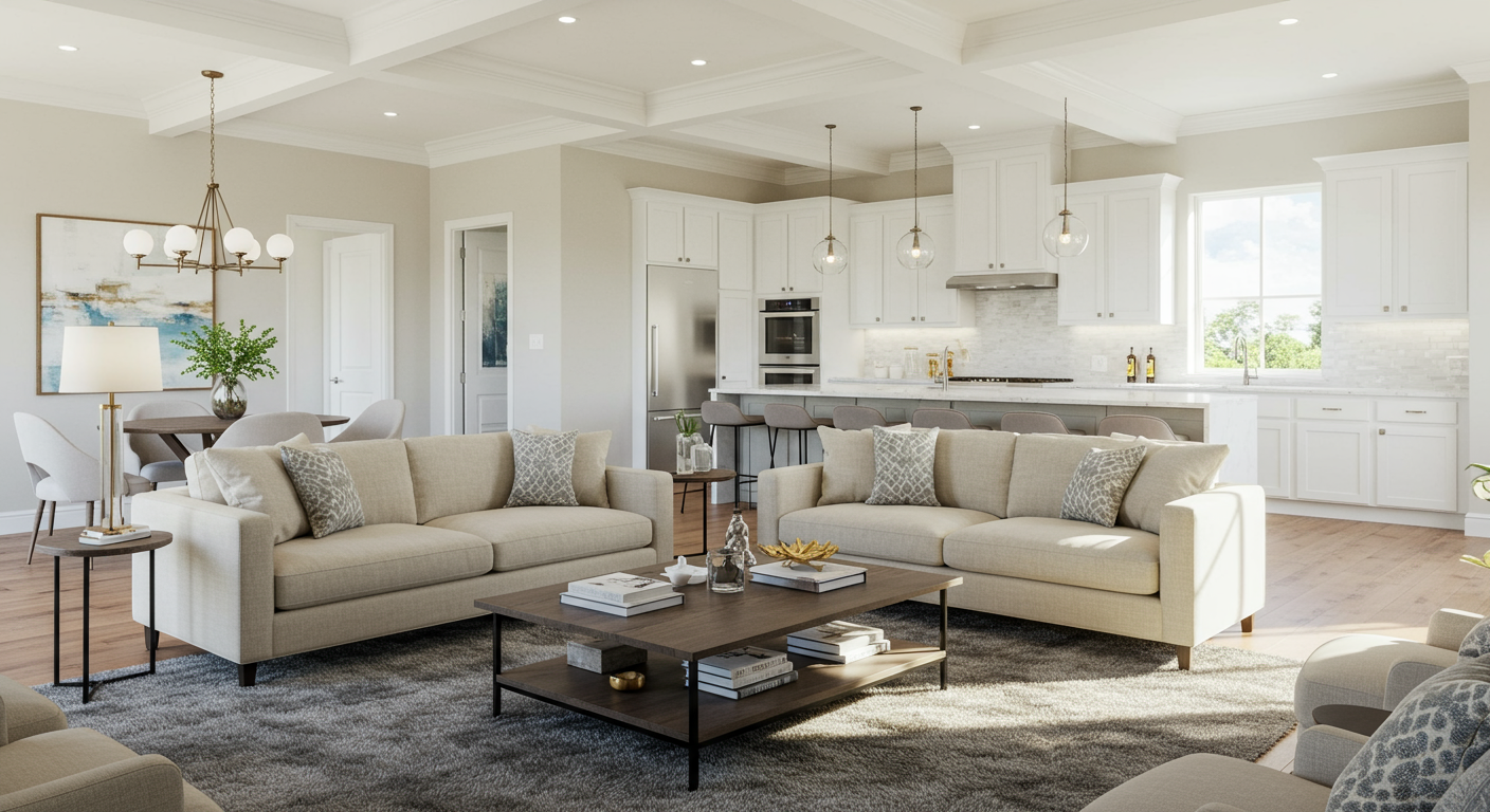 Central part of home with open floor plan