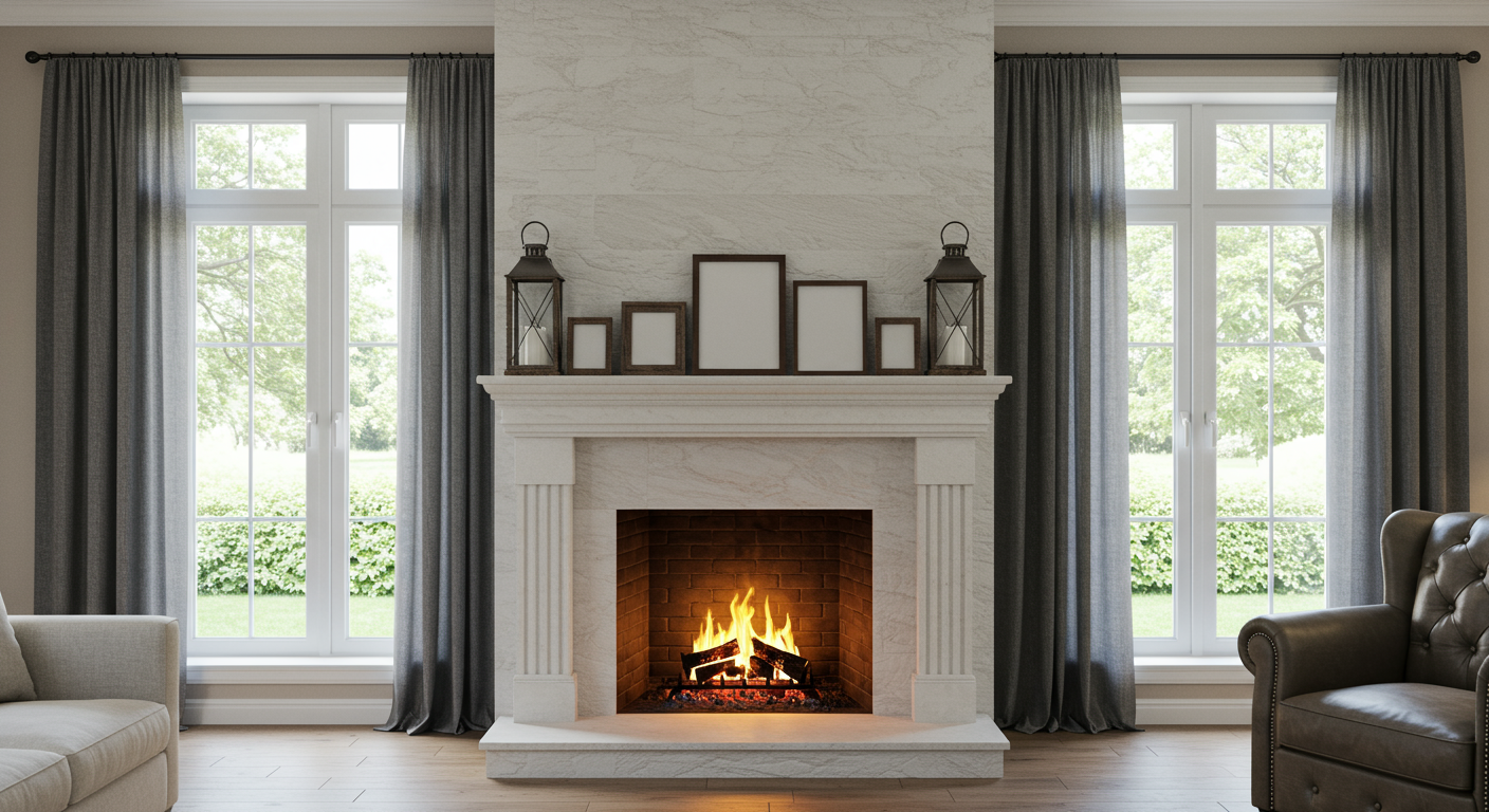 Decorative Wooden Fireplace Mantel