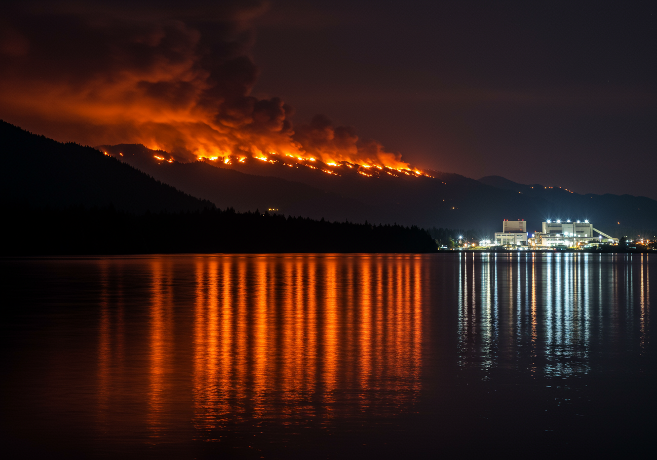 The Cold Springs Fire near Omak, Washington.