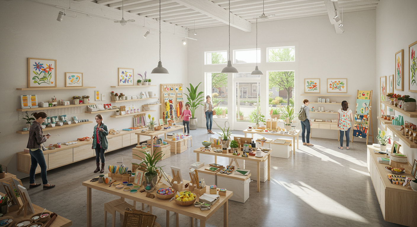 Rare Device store photographed from above.