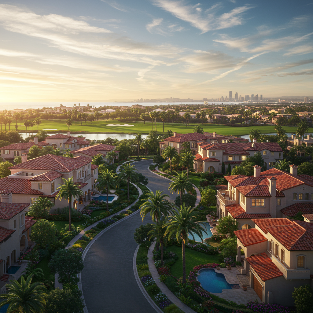 Artist rendition of Monarch Beach neighborhood in Dana Point