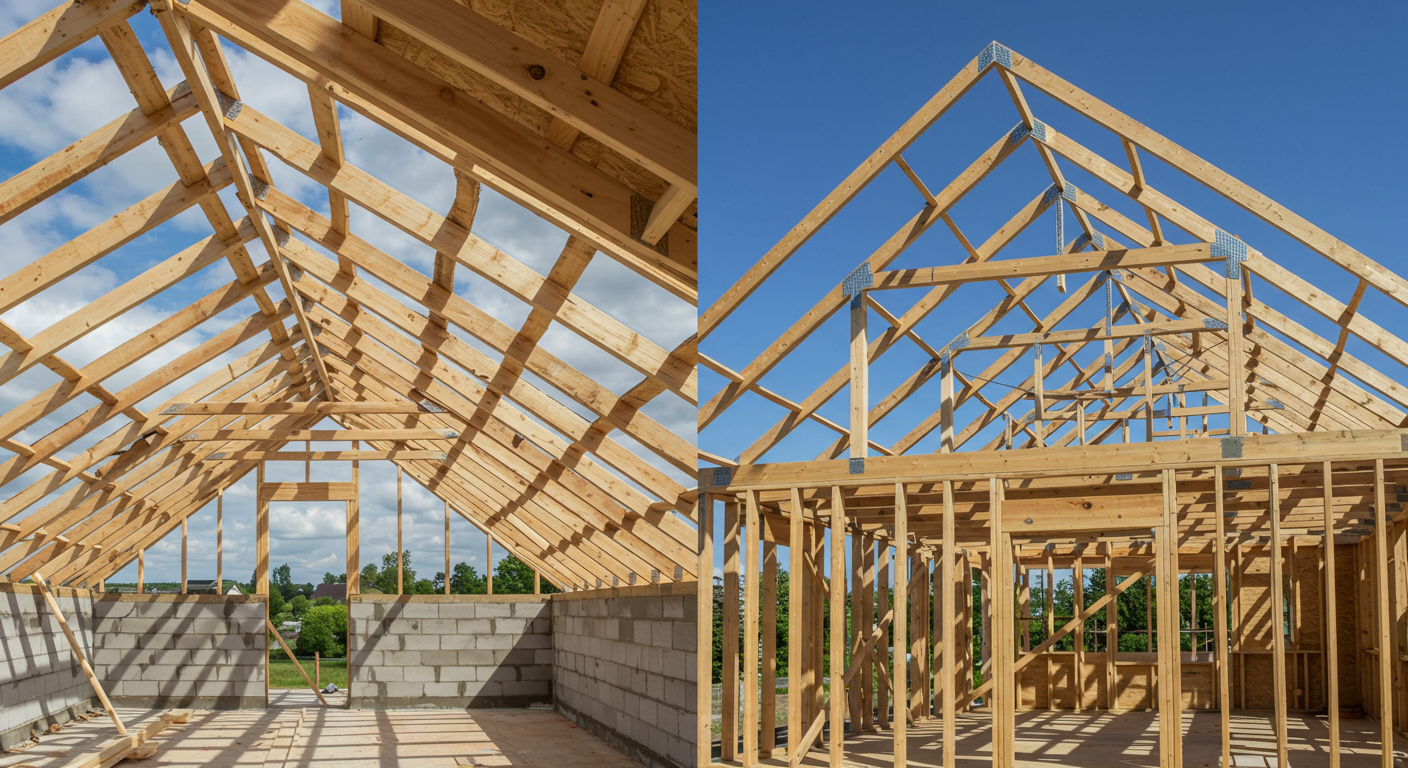 Truss Beams vs Stick Built Roofs: Which is Better