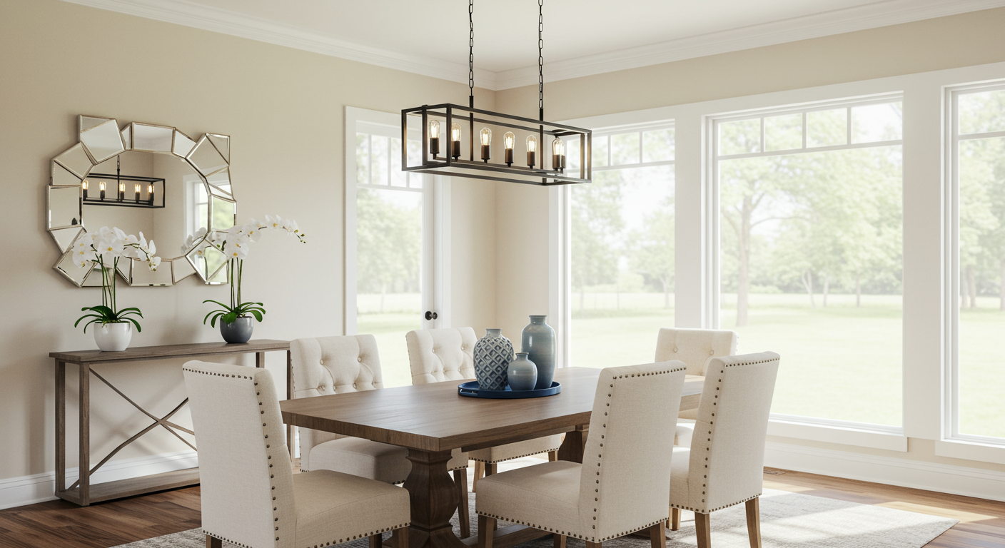 Rectangular Dining Room Light Fixture