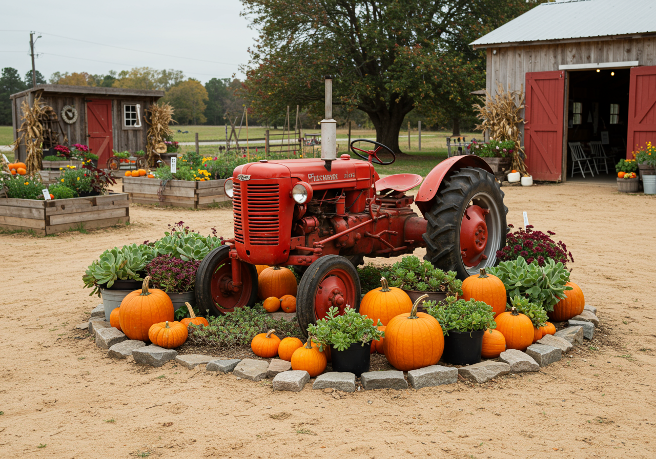 Produce and flower stands at Manassero Farms Market