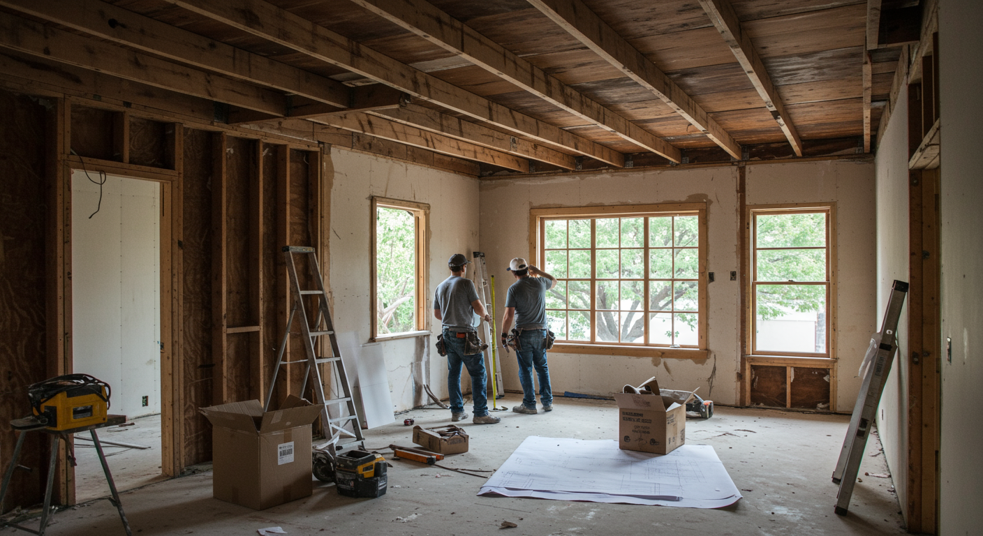 men working in a room