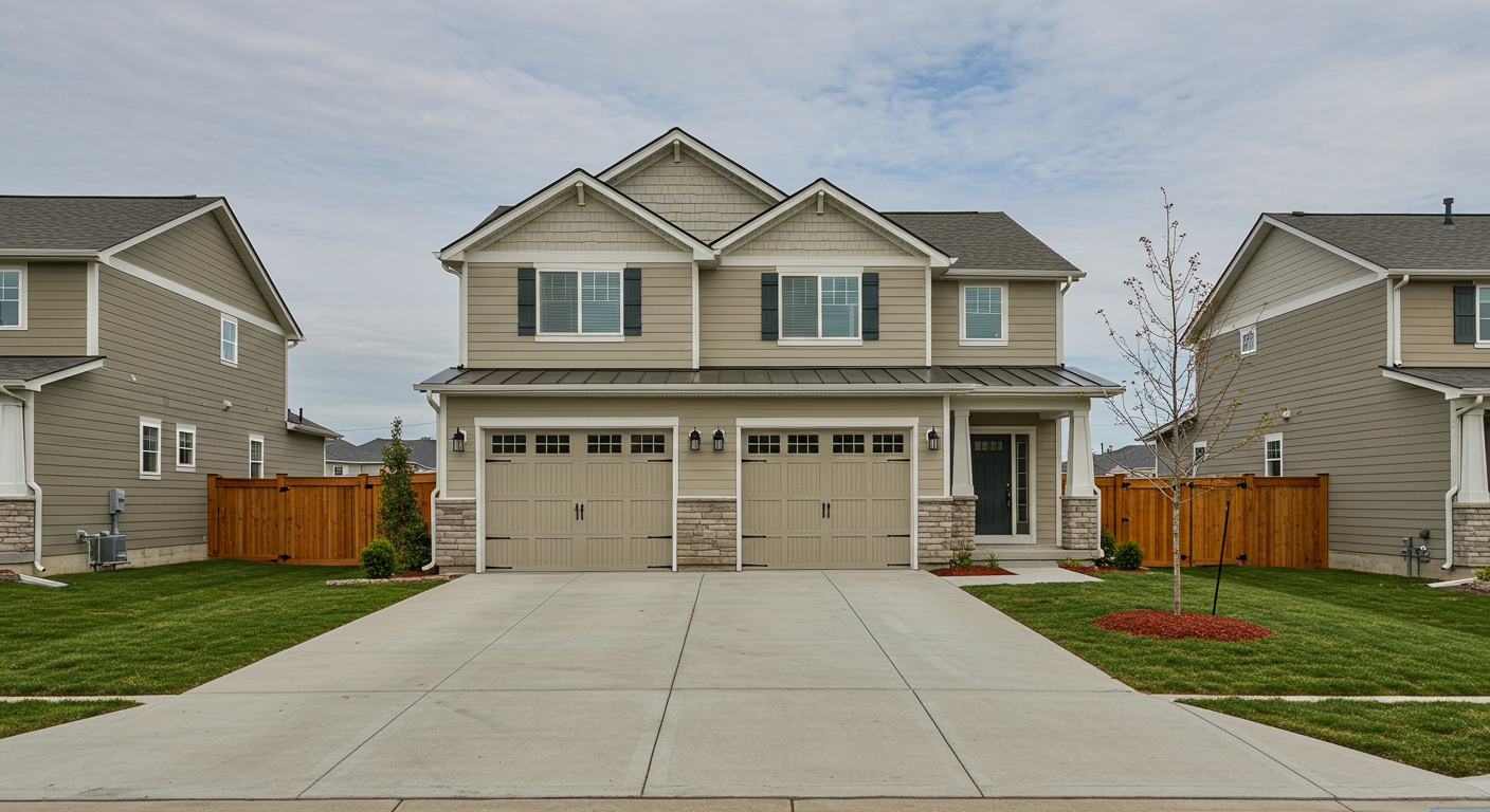 a large house with a driveway