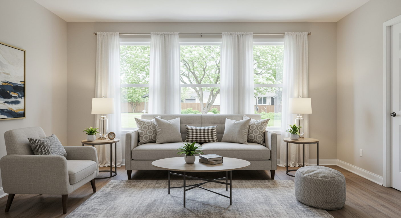 A well-maintained home decorated with taste.