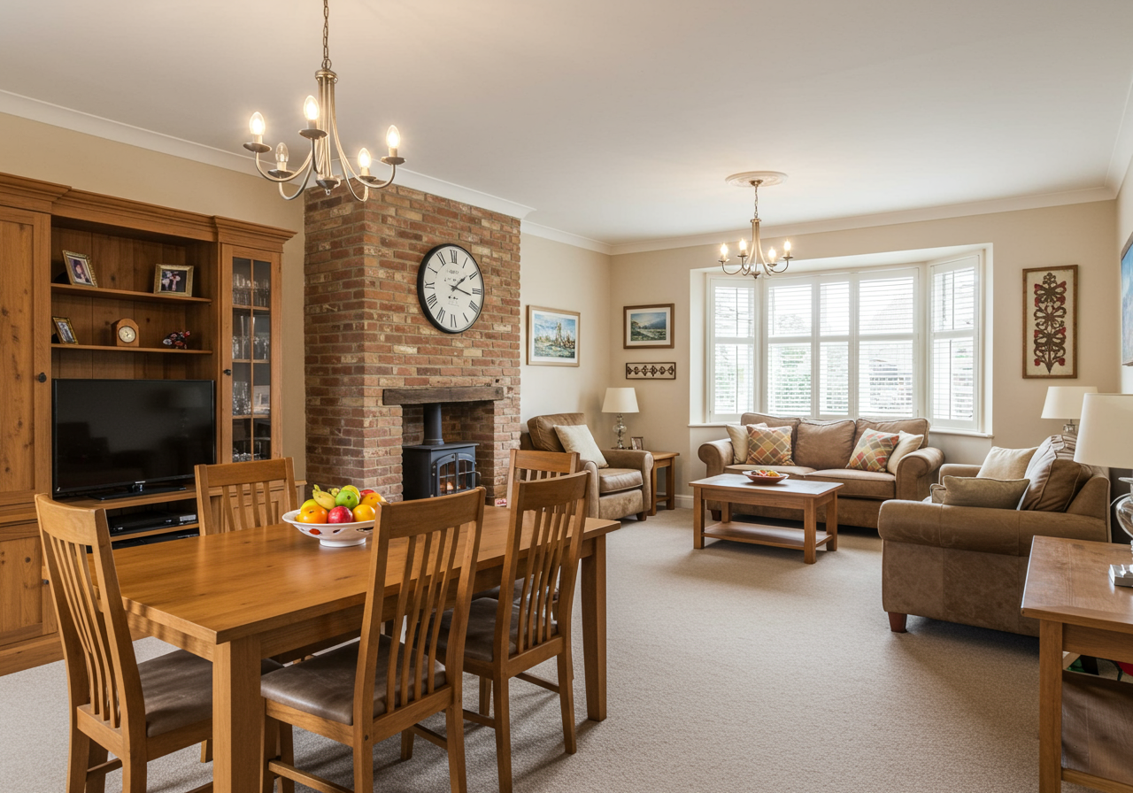 Living room before staging