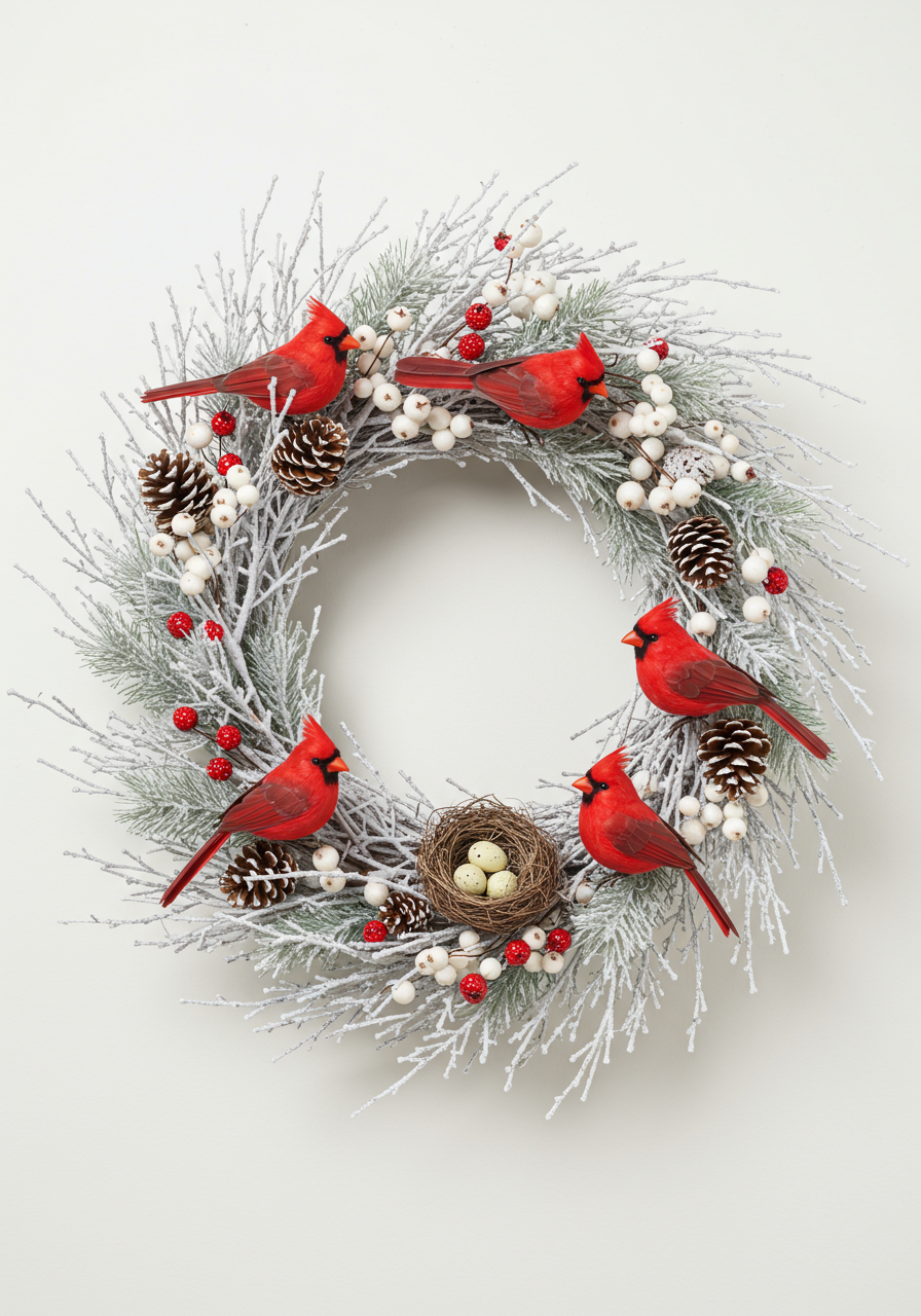 winter crafts wispy wreath