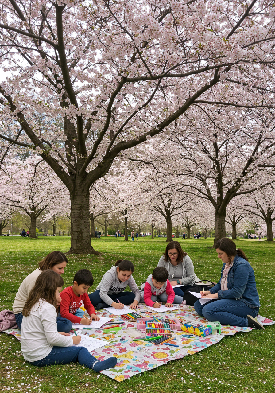 Cherry Blossom Coloring Page 7